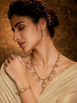 Pushkar Kundan Necklace with earrings
