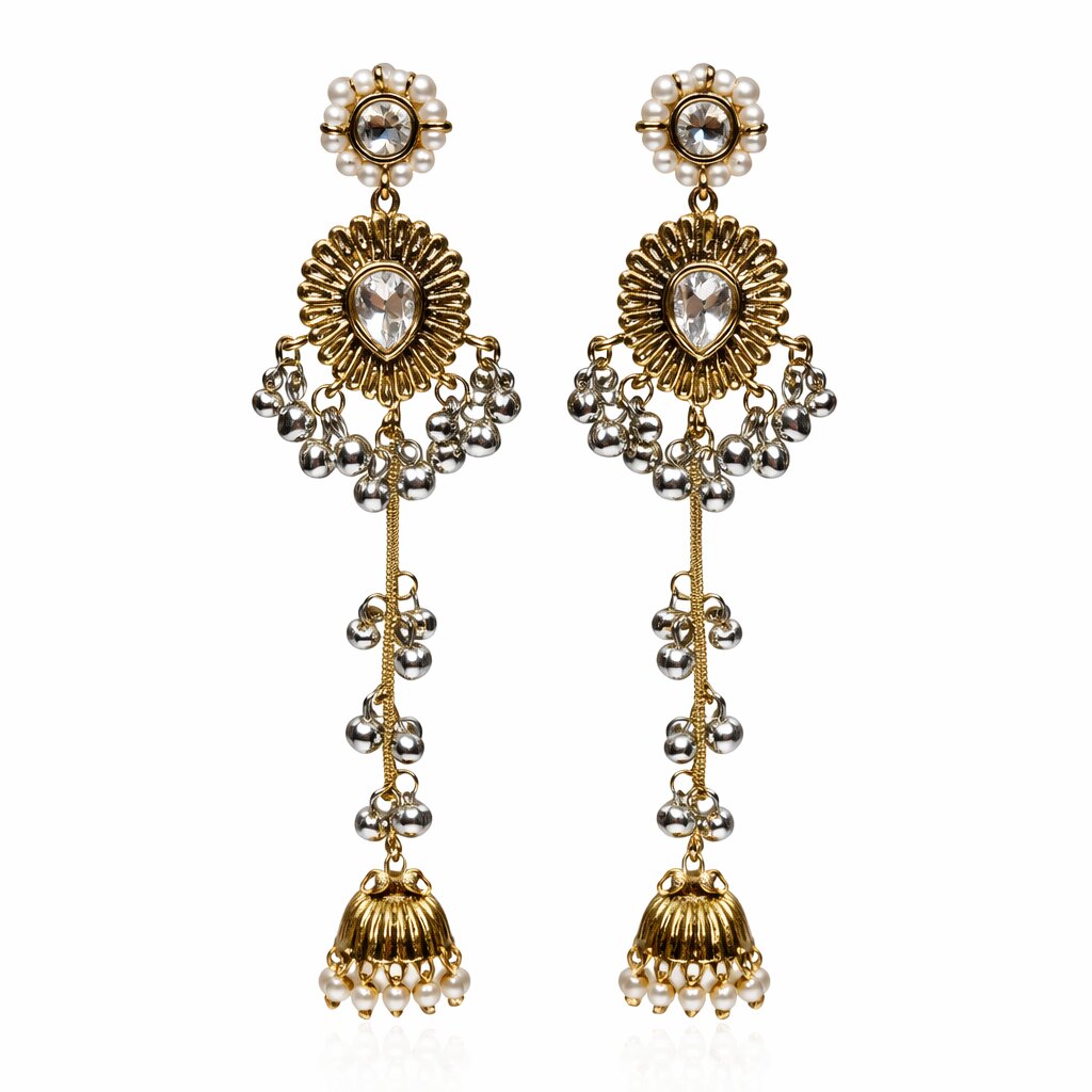 Mohini Long Kashmiri Earrings