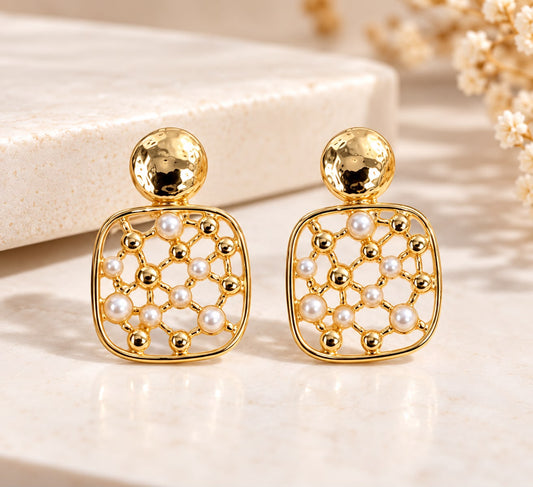 Goldweb earrings