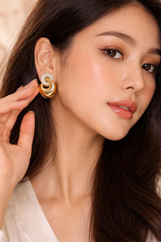 Swirl Gold Plated earrings