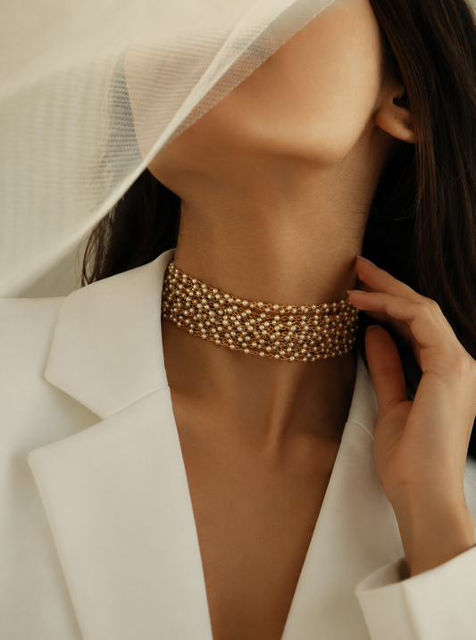 Amyra Pearl Choker Necklace