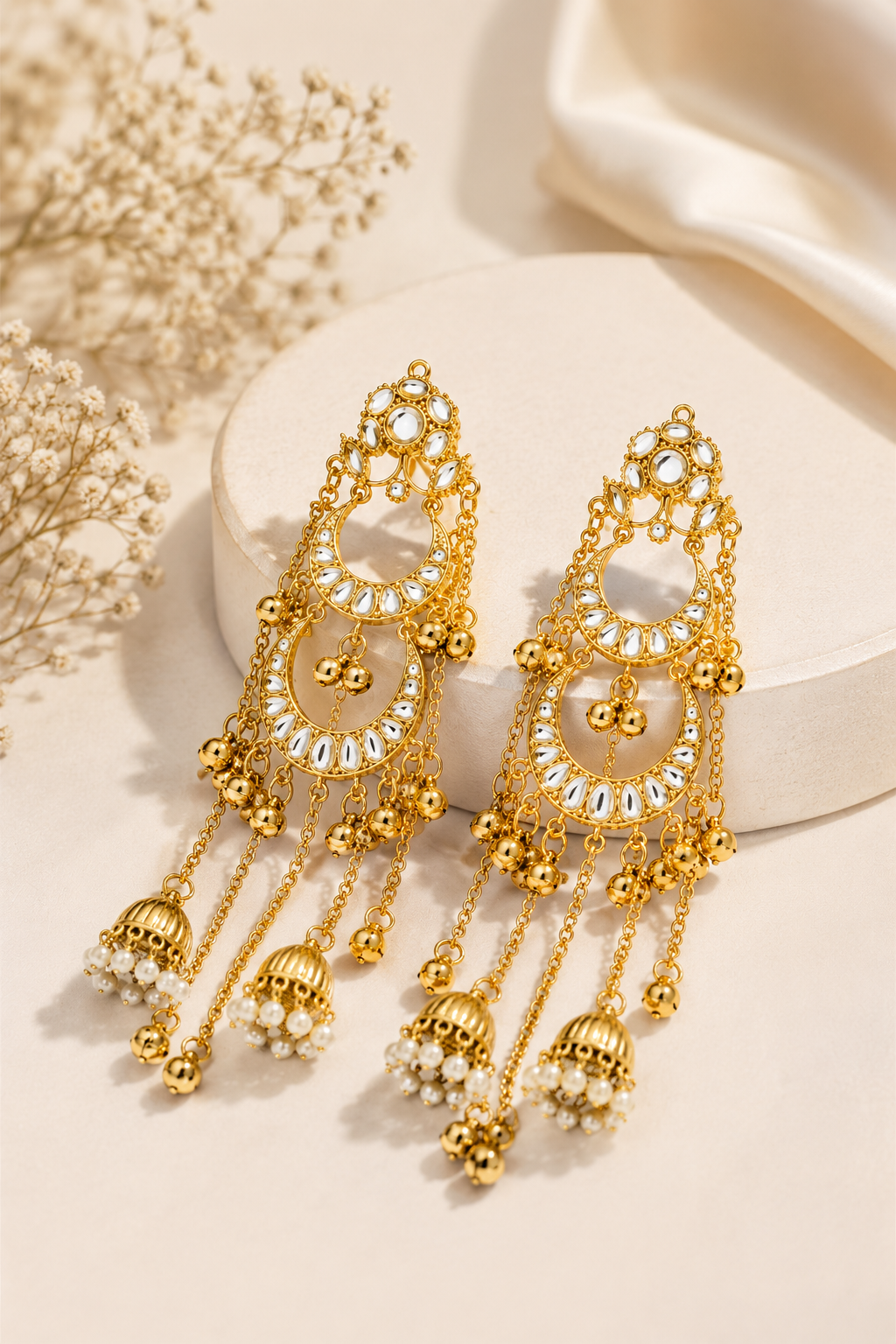 Sehra Kashmiri Long Traditional Earrings