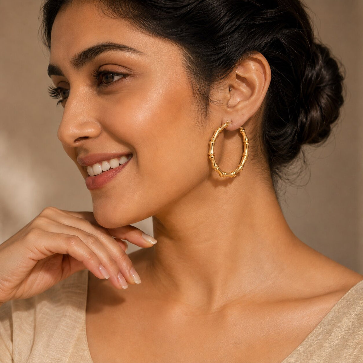 Aeris Golden Hoops
