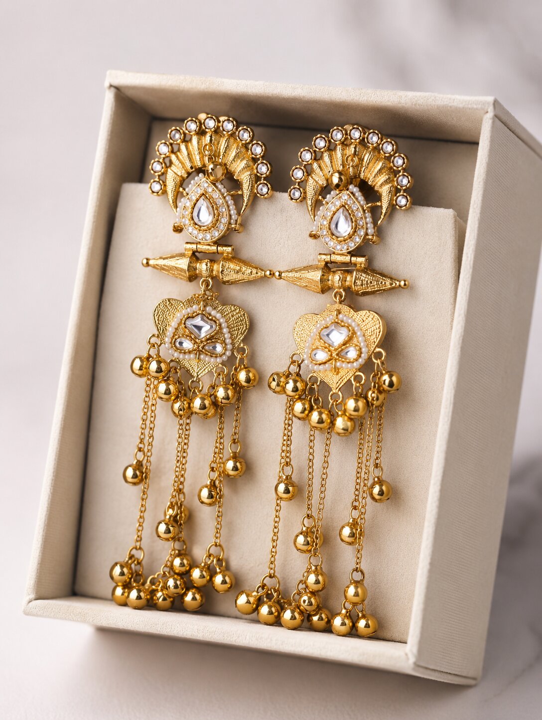 Meher Kashmiri Long Earrings
