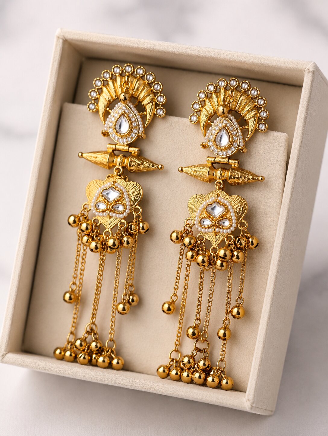 Meher Kashmiri Long Earrings