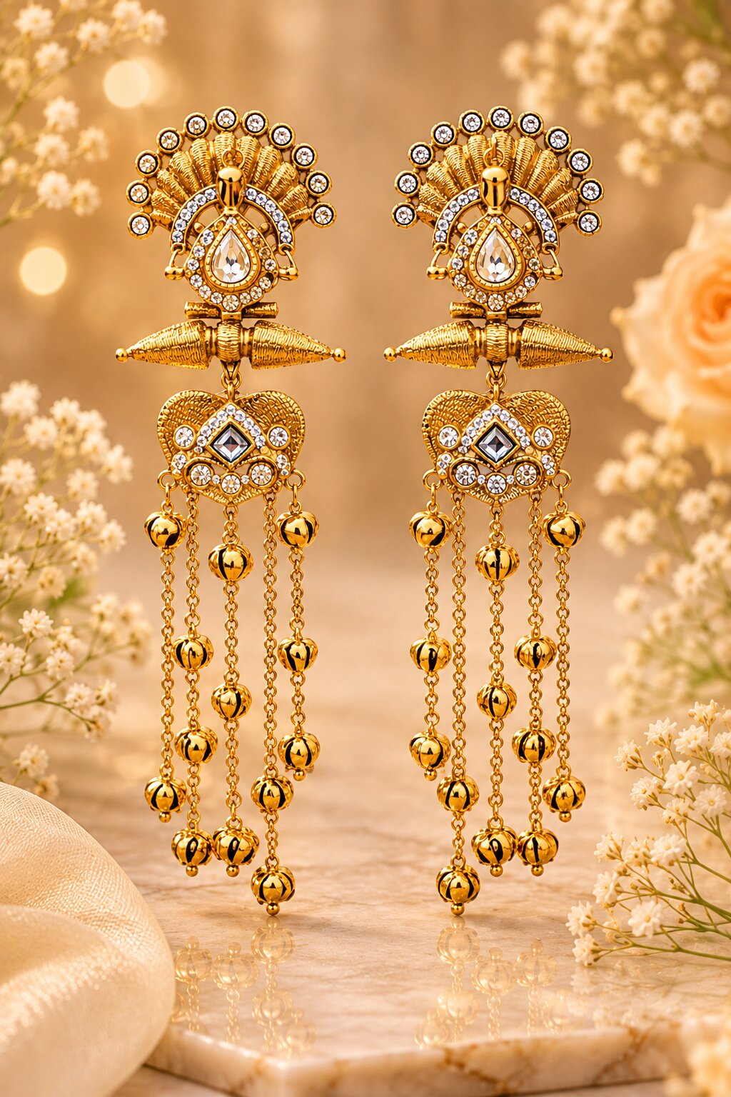 Meher Kashmiri Long Earrings