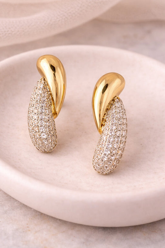 Golden mirage drops earrings