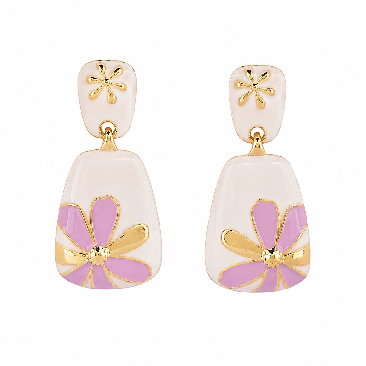 Purple Florette earrings