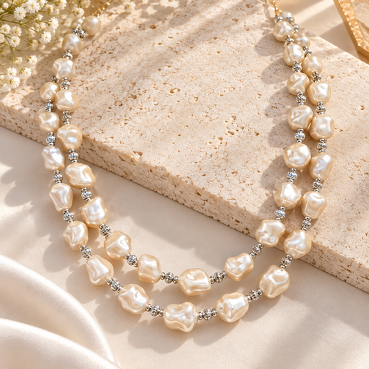 Moonlit Pearl Mala