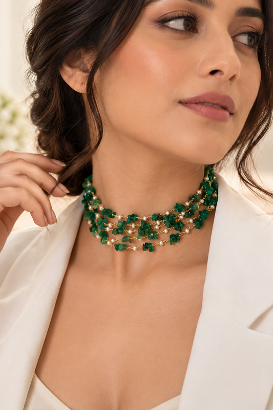 green colour choker