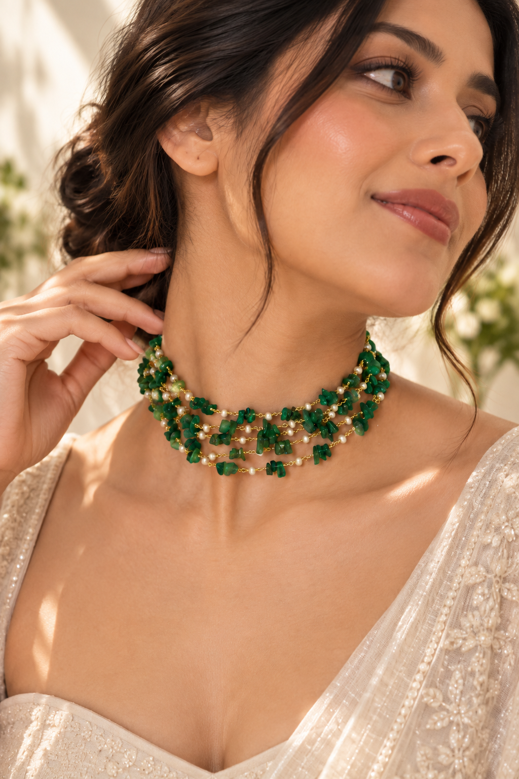 green colour choker