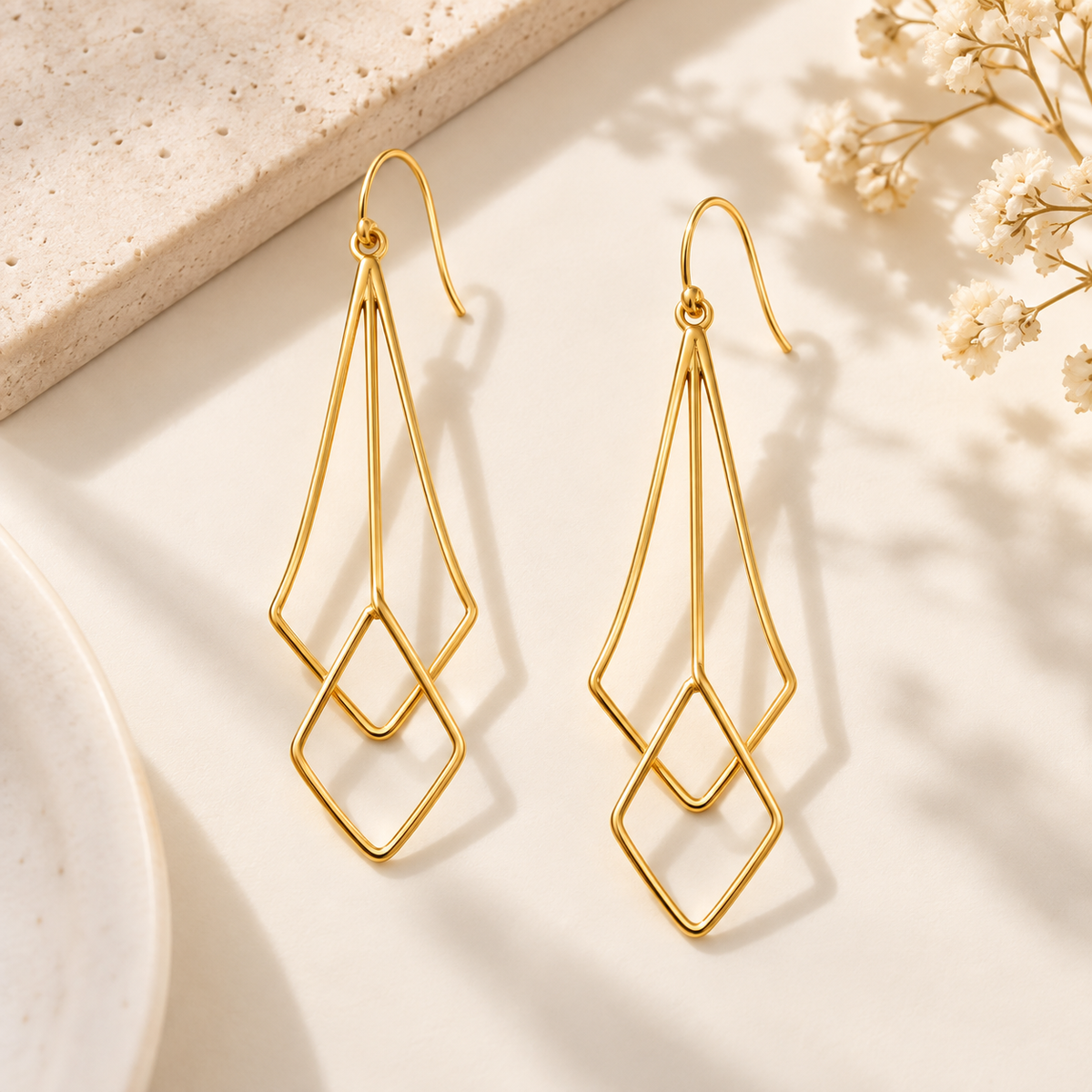 Evara Brass Earring