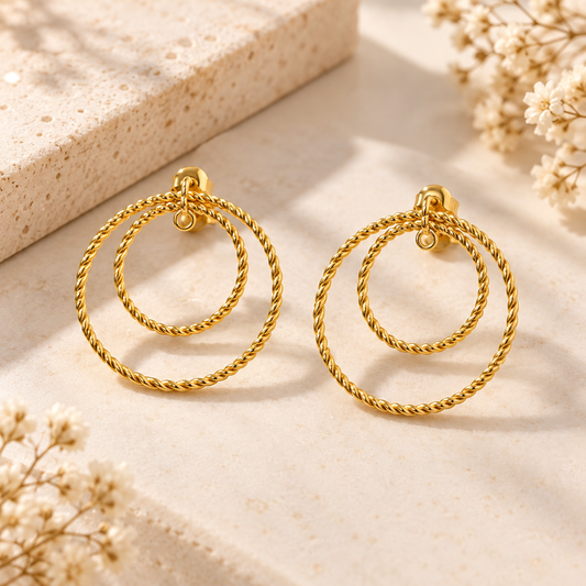 Aria Brass Earrings
