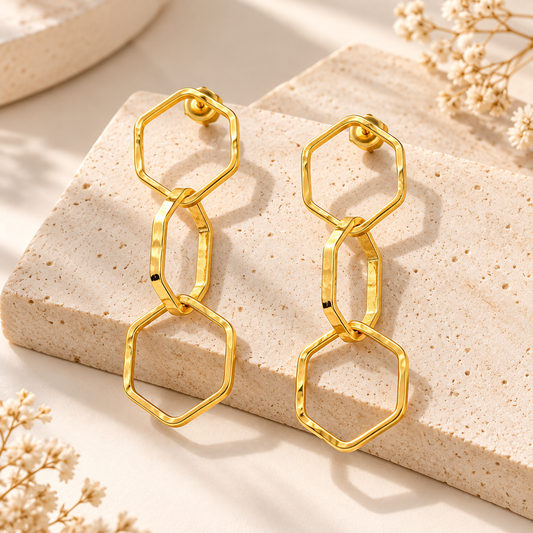 Zaria Brass Earrings