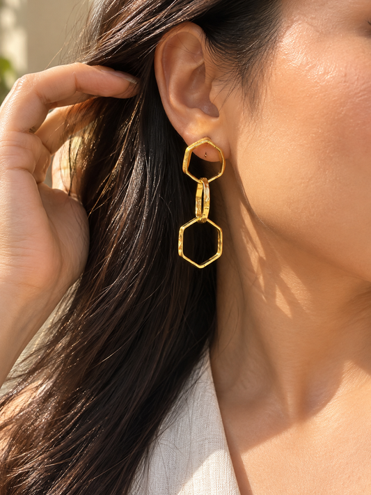 Zaria Brass Earrings