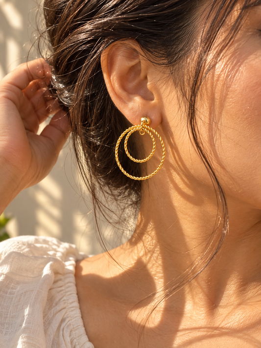 Aria Brass Earrings