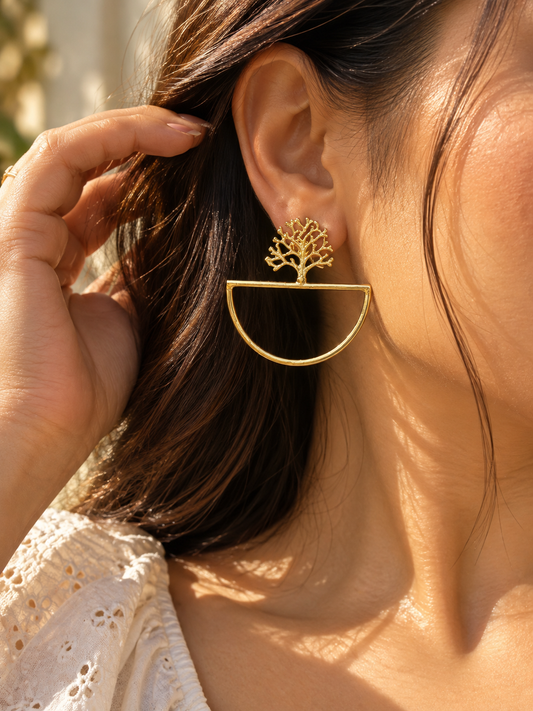Inaya Brass Earrings