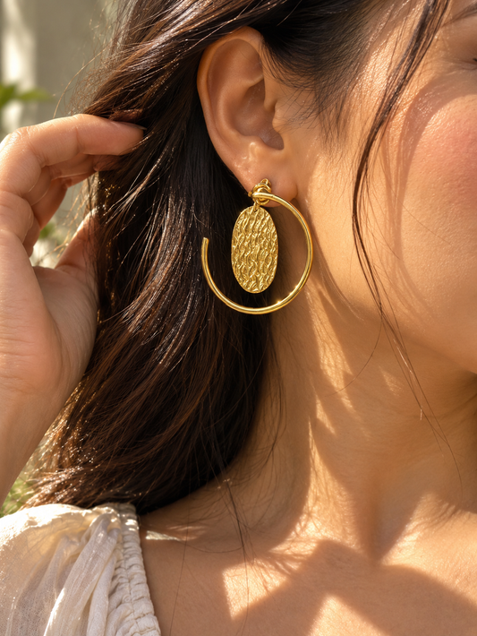 Iraa Brass Earrings