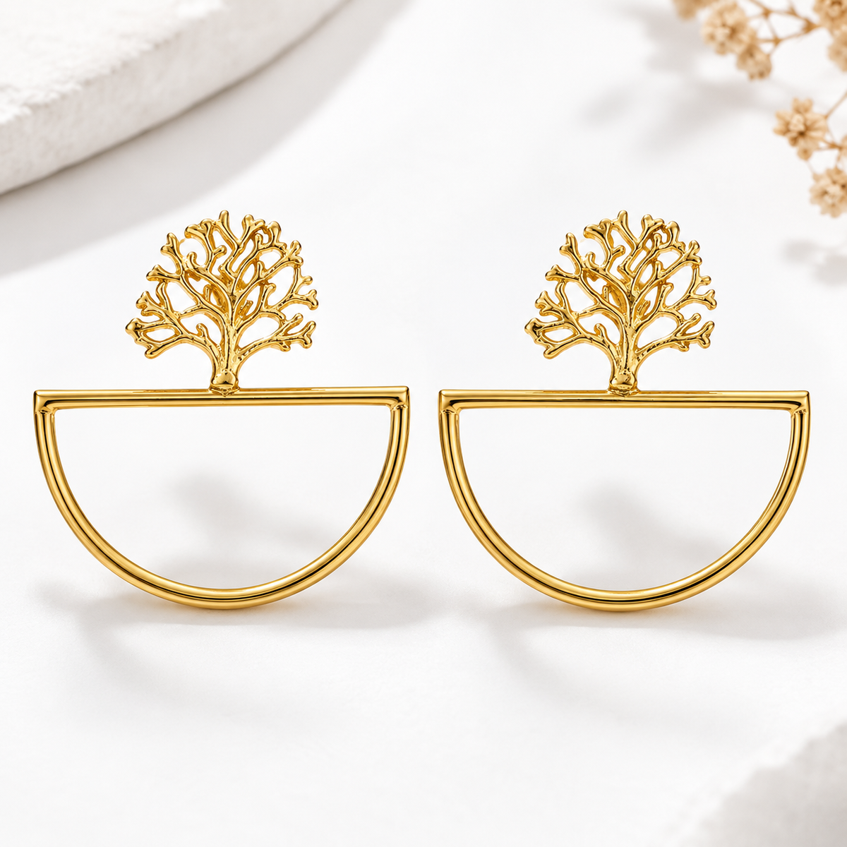 Inaya Brass Earrings