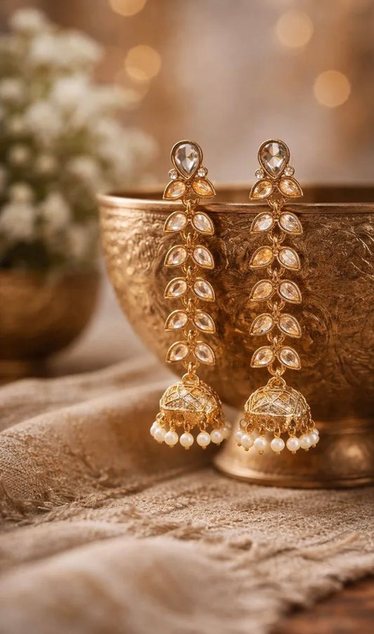 Dharna kundan earrings