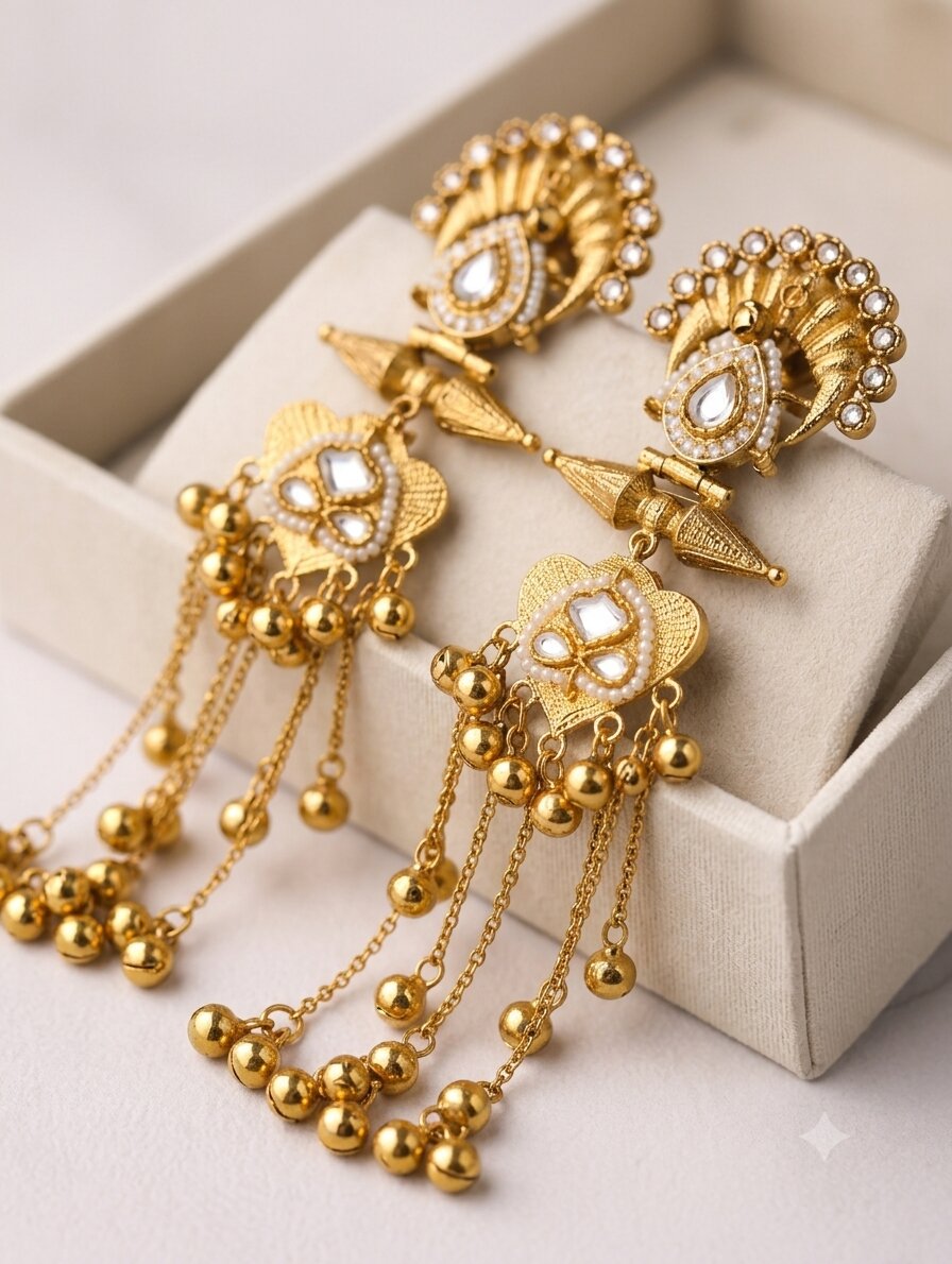 Meher Kashmiri Long Earrings