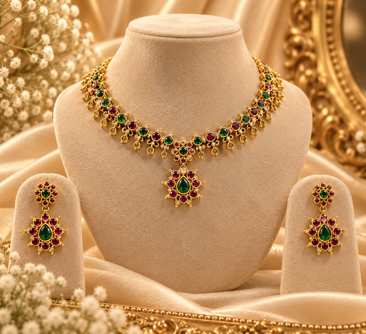 Nirbha Kundan Necklace Set