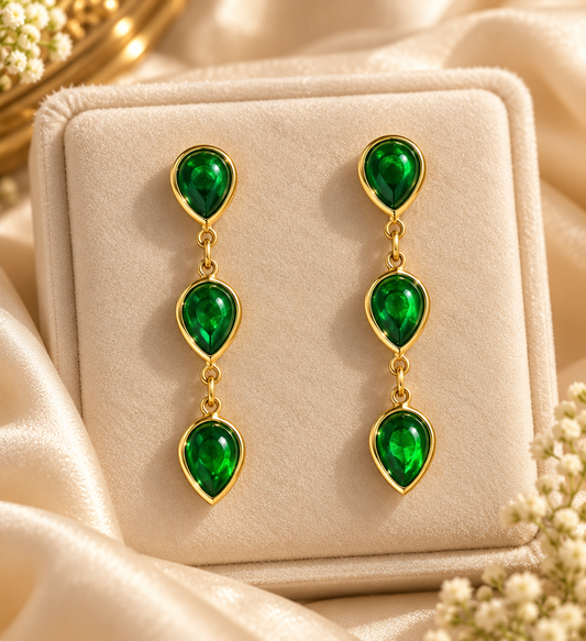 Aqua Green Drop earrings