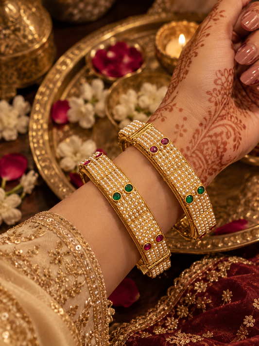 Pearl Siroma Kada/Bangles Set of 2