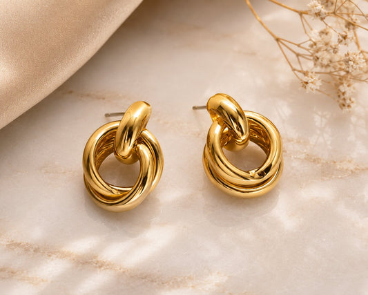 Twistelle Golden earrings