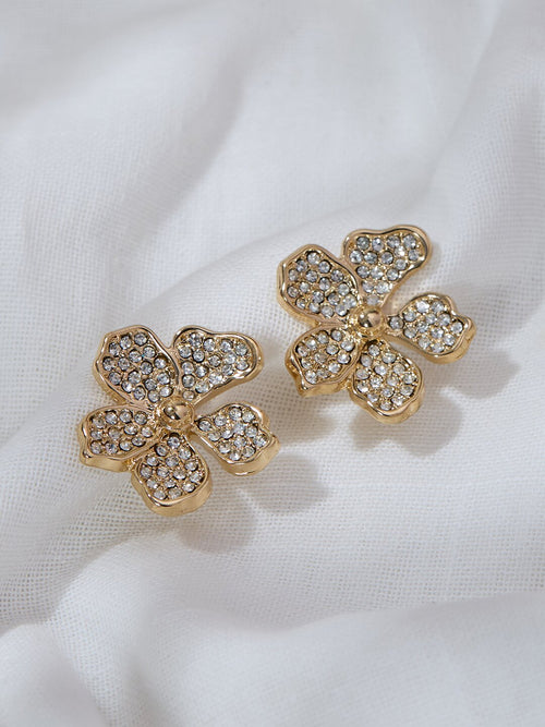 Crystal flowerstud earrings