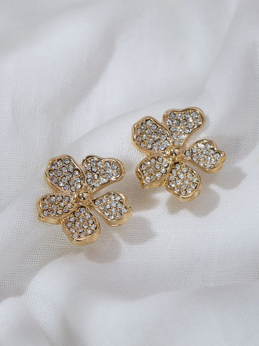 Crystal flowerstud earrings