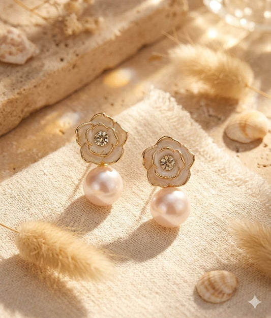 Petal Pearl Earrings