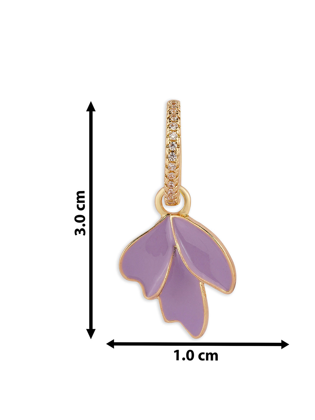 Purple leaf earrings