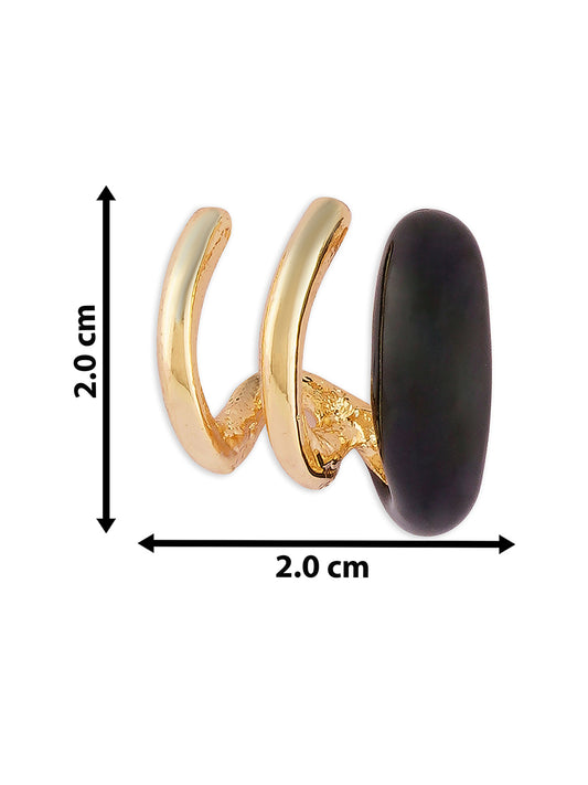 Black maze earrings