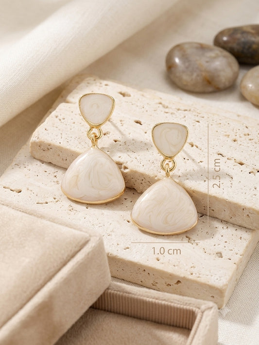 Trivory Earrings - white