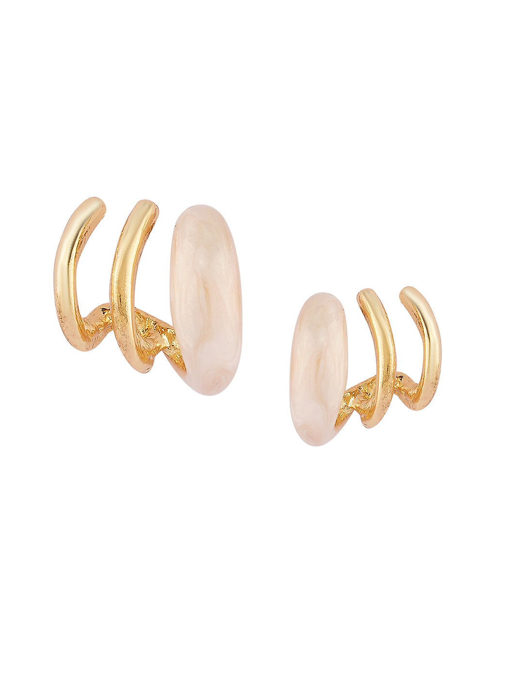 White maze earrings