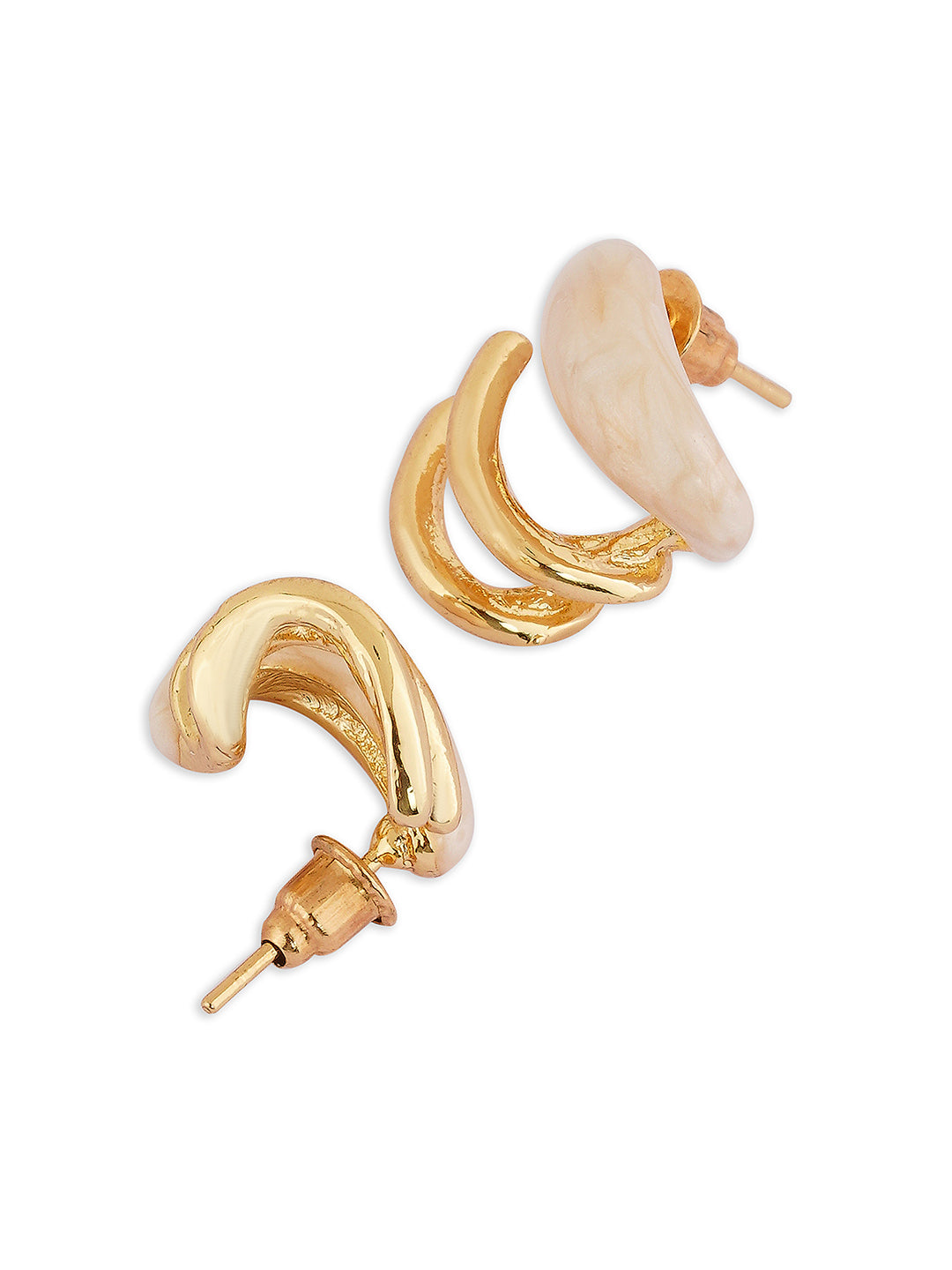 White maze earrings