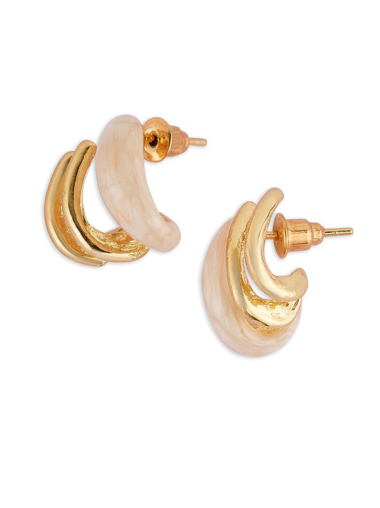White maze earrings