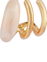 White maze earrings