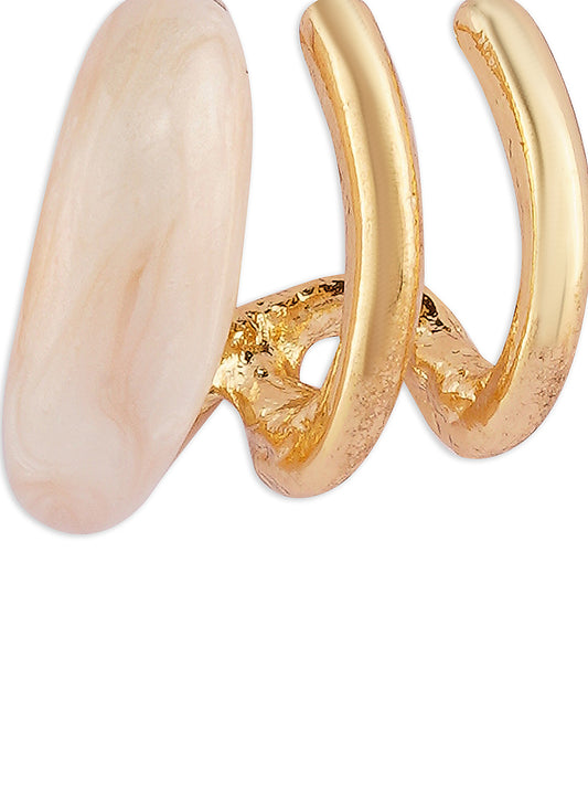 White maze earrings