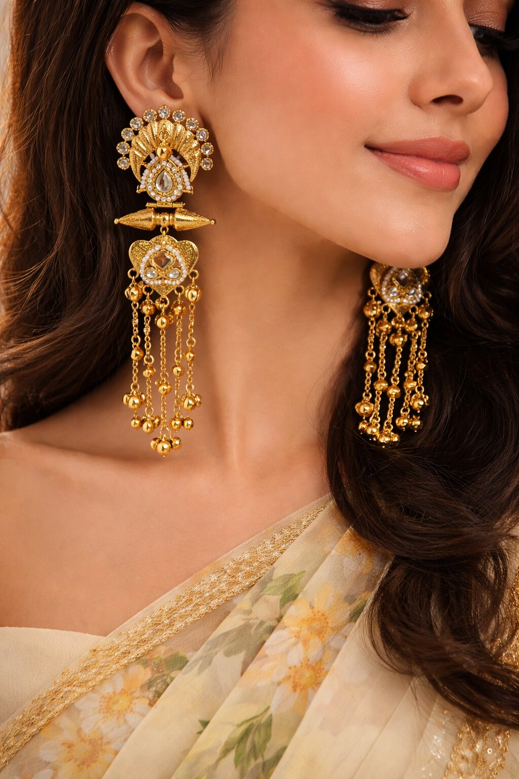 Meher Kashmiri Long Earrings