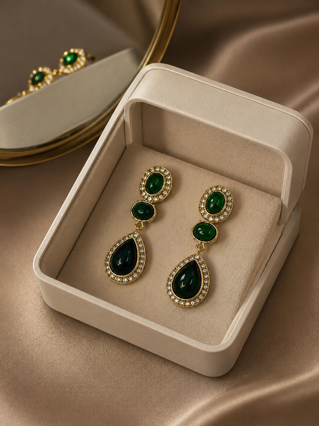 Devika Green Indian Traditional Necklace Set