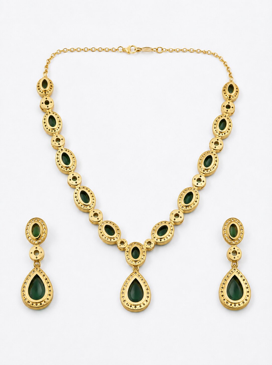 Devika Green Indian Traditional Necklace Set