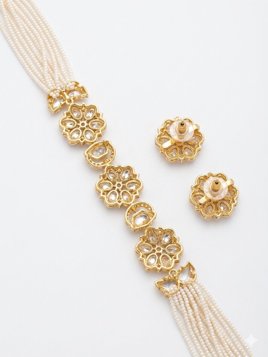 Eiraa Kundan Necklace set with earrings
