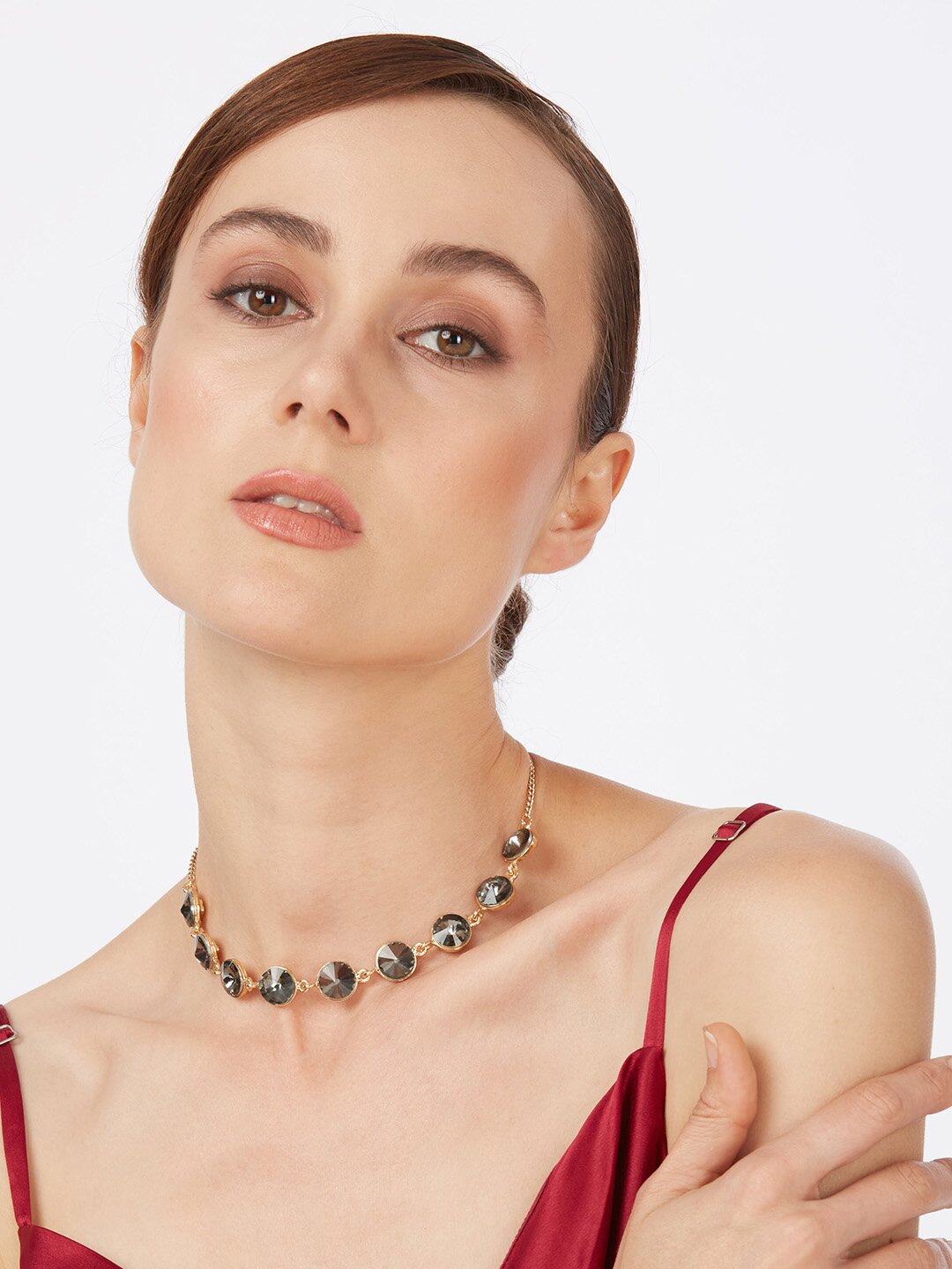 Black pearl choker necklace