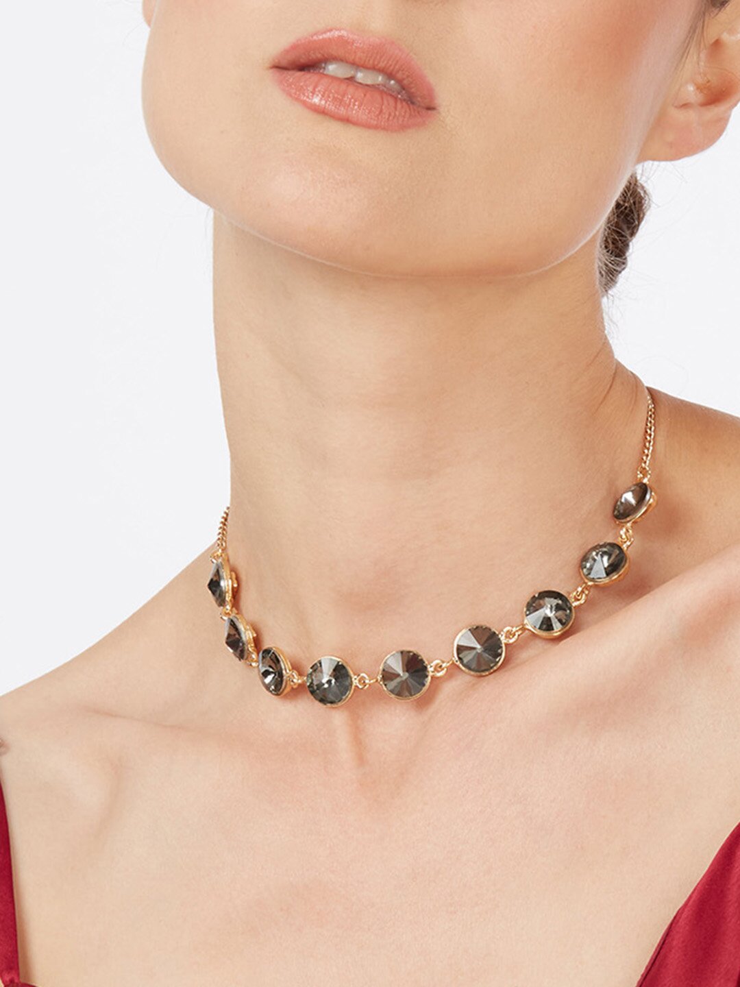 Black pearl choker necklace
