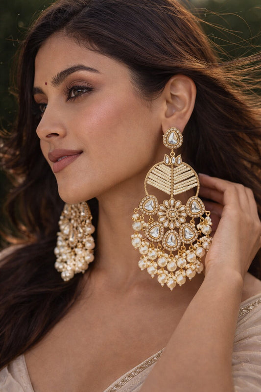 Gulnoor Indian traditional Jhumka earrings