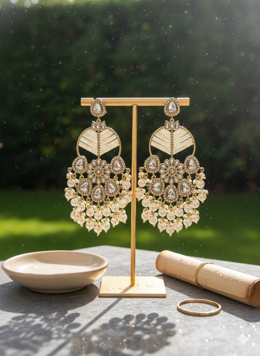 Gulnoor Indian traditional Jhumka earrings