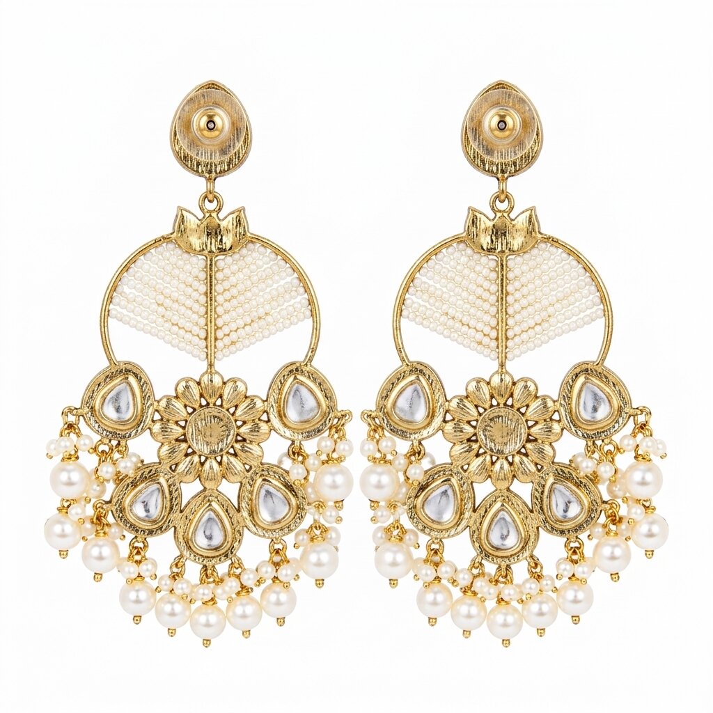 Gulnoor Indian traditional Jhumka earrings