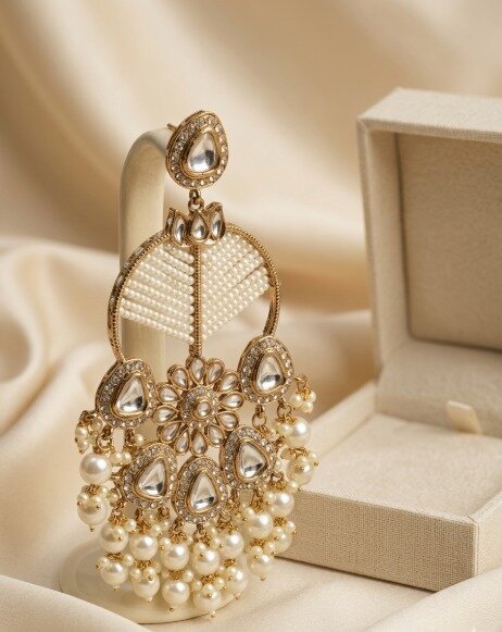 Gulnoor Indian traditional Jhumka earrings